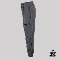 Drawstring Pants with Functional Pockets and Fitted Hems