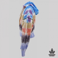 Colorful Tie-Dye Cropped Cut Long-Sleeve Hoody