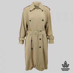 Heavy Enzyme Washed Utility Coat with Adjustable Belt in Camel