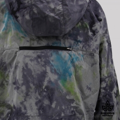 Tie-Dye Waterproof Lightweight Zip Fastening Jacket