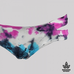 Pink and Blue Tie-Dye Bikini Bottom