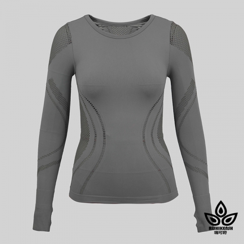 UNIQUE SHE Jacquard Stretchy Seamless Ladies Top