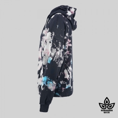 Cotton Tie-Dye and Discharged Drawstring Hoddie