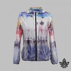 Tie-Dye Waterproof Lightweight Zip Fastening Jacket