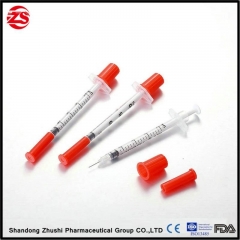 Medical Disposable Colored Insulin Syringe with Needle