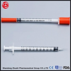 Medical Disposable Colored Insulin Syringe with Needle