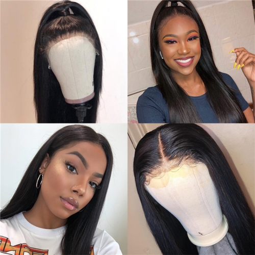 QueenWeaveHair 13x6 Lace Frontal Wig Straight Human Hair Hd Lace Front Wigs