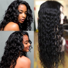 QueenWeaveHair Cheap Water Wave 360 Frontal Wig With Baby Hair