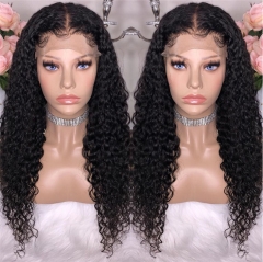 QueenWeaveHair Deep Curly Pre Plucked 360 Lace Wig Human Hair With Baby Hair