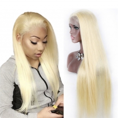 QueenWeaveHair #613 Blonde 360 Lace Frontal Wig Colored Human Hair Wigs