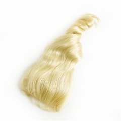 QueenWeaveHair Loose Wave Blonde Color Human Hair Closure For Dark Skin