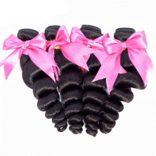 QueenWeaveHair 4 Bundles Loose Wave Human Hair Loose Hair Weave