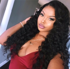 QueenWeaveHair 4 Bundles Human Hair Water Wave Bundles Natural Curly Hair Weave