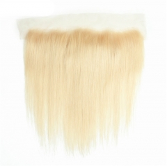 QueenWeaveHair Straight Blonde Human Hair Lace Frontal With Baby Hair #613