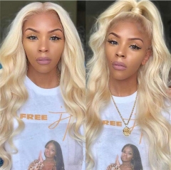 QueenWeaveHair 1 Bundle Body Wave 613 Human Hair Blonde Ombre Weave For Caucassian