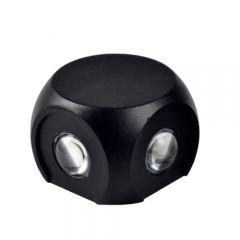 LED Exterior Wall Sconce Lighting 1515 4*1W IP54 Black