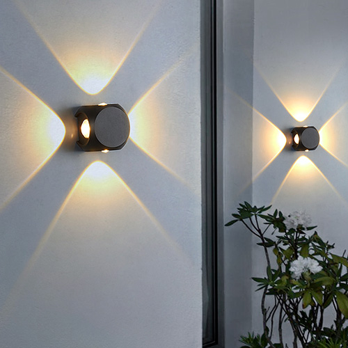 LED Outdoor Wall Light 1515 4*1W IP54 Black