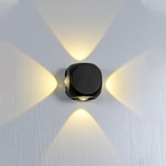 LED Exterior Wall Sconce Lighting 1515 4*1W IP54 Black