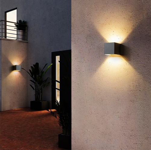 LED OUTDOOR WALL LAMP|GARDEN LIGHT| UP AND DOWN 2*3W BLACK