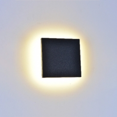 LED Outdoor Wall light/Garden Light Square Round 35x0.2W IP54 Black