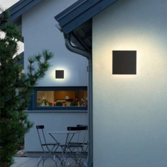 LED Outdoor Wall light/Garden Light Square Round 35x0.2W IP54 Black