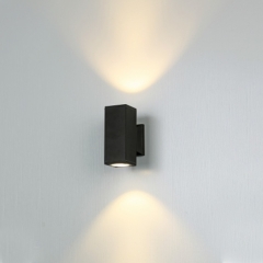 LED Outdoor Wall light/Garden Light Square 10W 2x10W IP54 Black