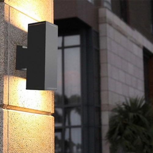 LED Outdoor Wall light/Garden Light Square 10W 2x10W IP54 Black