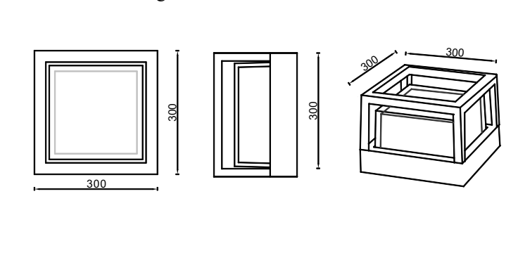 LED POST LIGHT /Garden Light Acrylic post light	 pillar head light Square IP54 Black Square IP54 Black