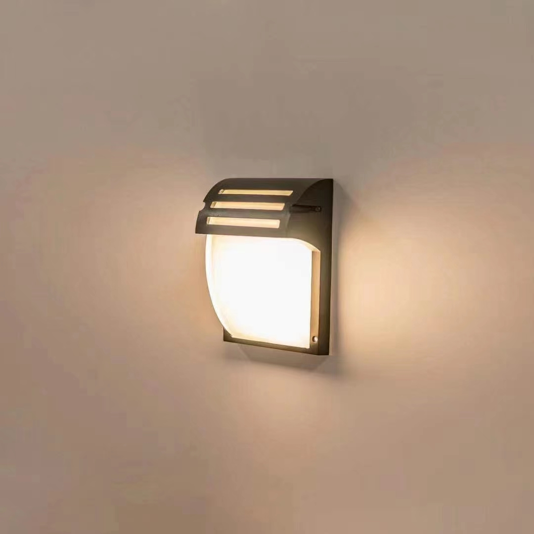 Exterior Wall Sconce Lighting Square IP54 Black