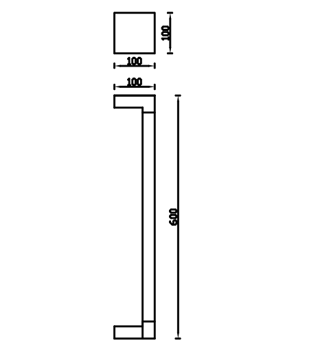 LED POST LIGHT /Garden Light Lawn light Square IP54 Black