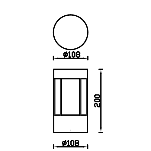 LED Bollard Light /Garden Light lawn light round IP54 Black