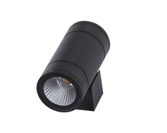 LED Outdoor Wall light/Garden Light Cylinder Tube Round 5W 2x5W IP54 Black