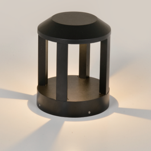 Led Post Light /Garden Light pillar head light Round IP54 Black