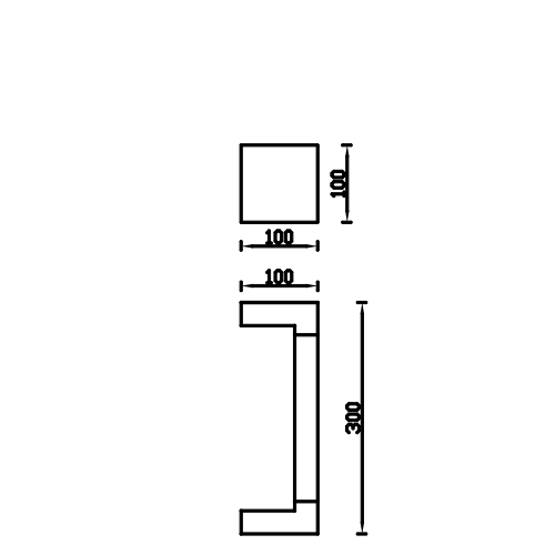 LED POST LIGHT /Garden Light Lawn light Square IP54 Black