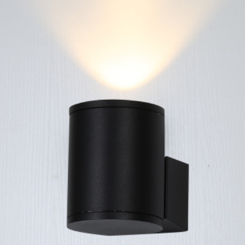 LED Outdoor Wall light/Garden Light Cylinder Tube Round 5W 2x5W IP54 Black