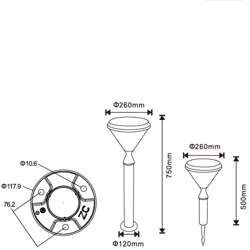 Solar light garden landscape lighting