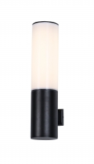 LED Outdoor Wall Lighting Cylinder Tube Round 5W 2x5W IP54 Black