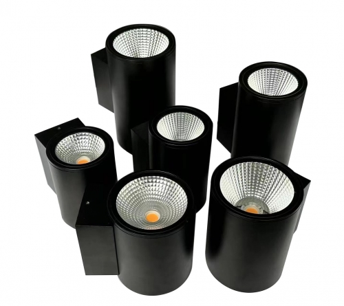 LED Outdoor Wall light/Garden Light Cylinder Tube Round 5W 2x5W IP54 Black