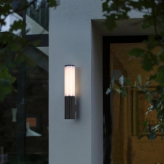 LED Outdoor Wall Lighting Cylinder Tube Round 5W 2x5W IP54 Black