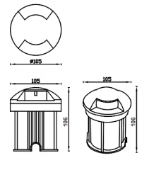LED Outdoor Inground light/Sand Black, IP65 Weatherproof, Energy Efficient for Garden Pathways