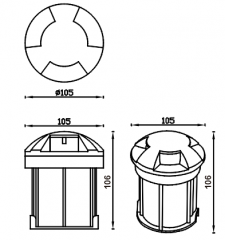 LED Outdoor Inground light/Sand Black, IP65 Weatherproof, Energy Efficient for Garden Pathways