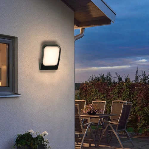 LED Outdoor Waterproof Motion Sensor Wall light/ IP54 Black