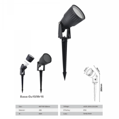 IP65 Waterproof ABS LED Spike Lights GU10 5W Spot Garden Lighting for Outdoor Gardens and Landscape AC Power Supply