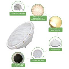 Best AC/DC 12-24V Pool Light Replacement RGB Par56 LED Swimming Pool Light IP68 Durable PC Lamp Body Manufactured