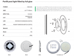 Private-Model pool light/IP68 Full-Glue Waterproofing