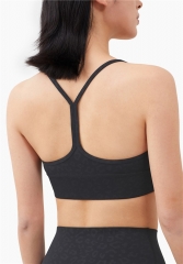 Leopard print skin-friendly beautiful back sports yoga bra