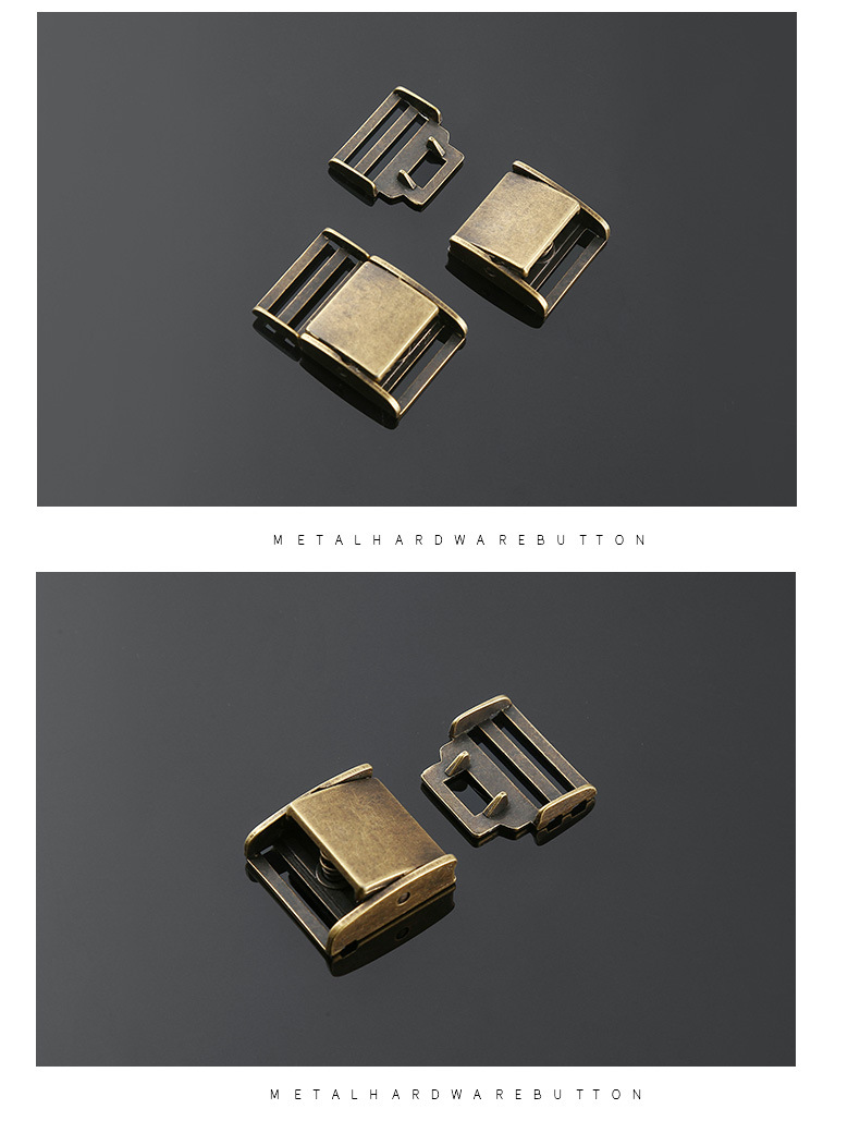 Metal backpack buckle, rope buckle, zinc alloy webbing buckle,Button