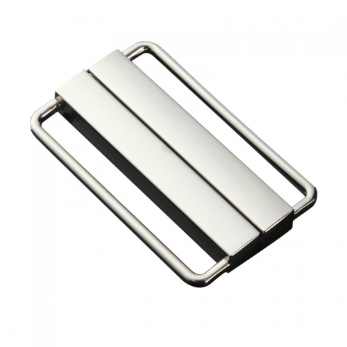 metal buckle belt, silver buckle