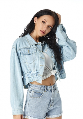 Light short denim jacket women's