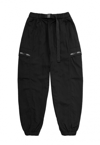 Pocket woven ribbon of children's leggings western style casual pants